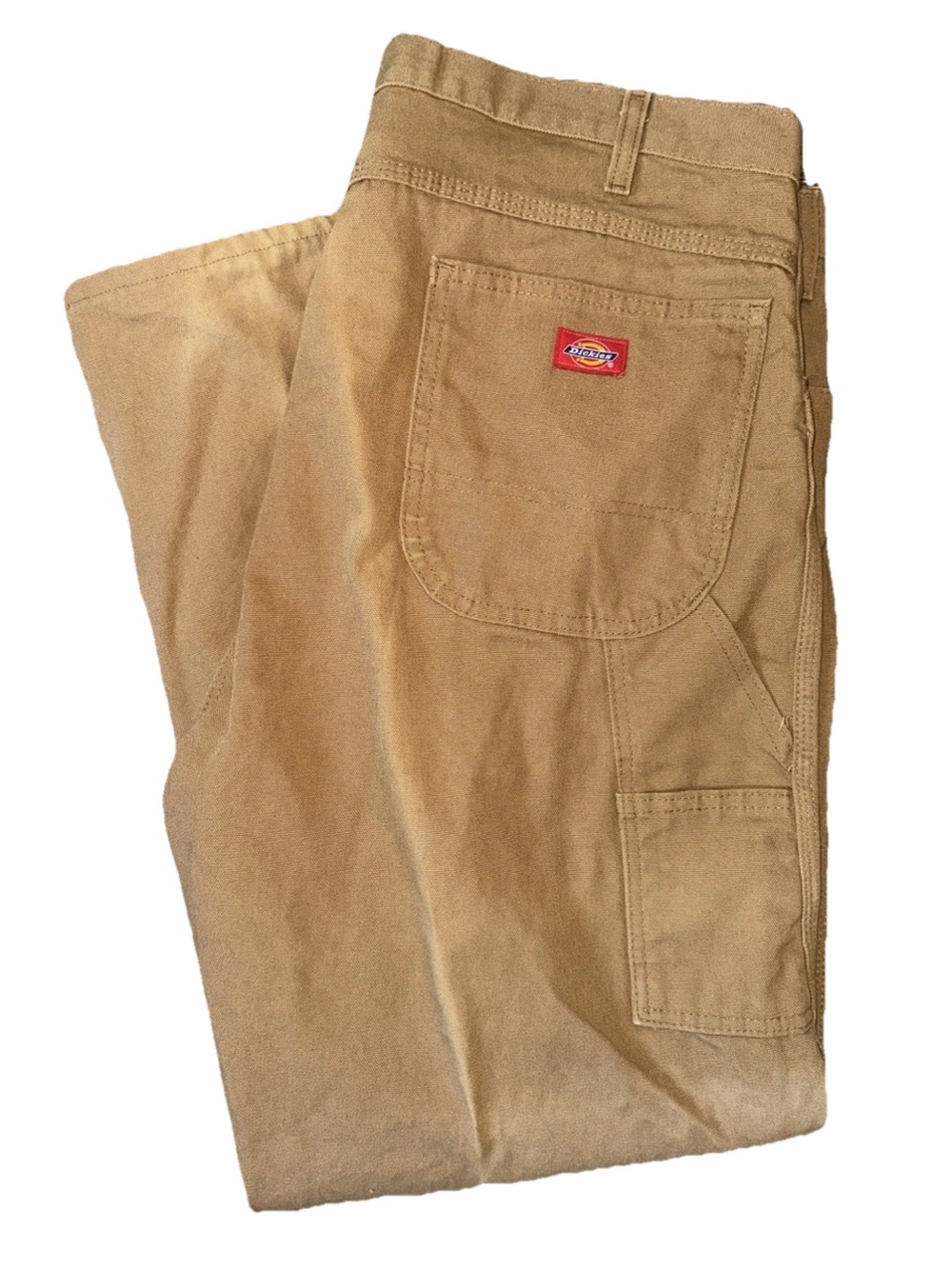 Dickies Pants 40x30 Dark Tan Brown Carpenter Duck Canvas CargoY2K Baggy workwear